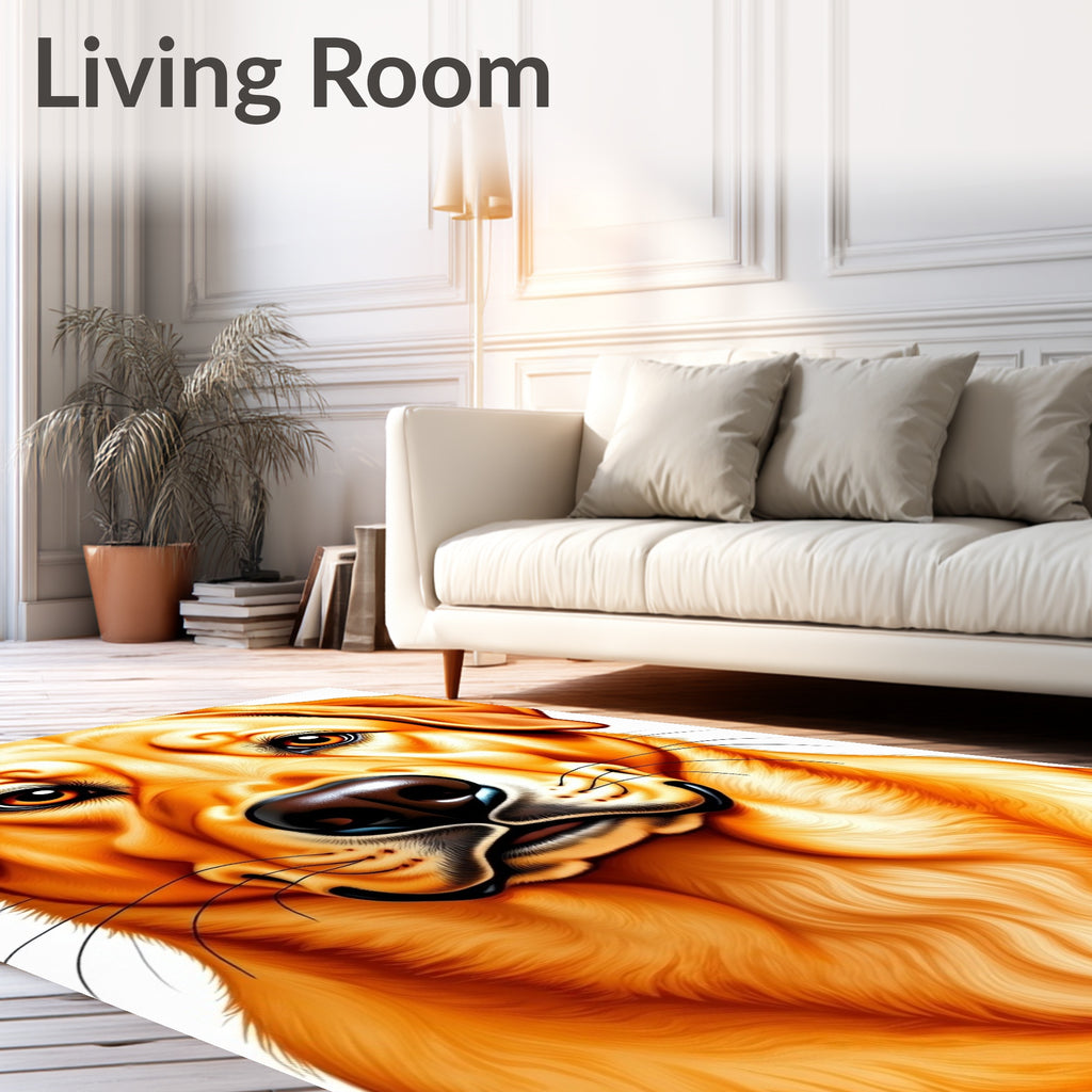 Golden Labrador Portrait Artistic Rug
