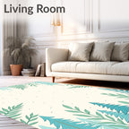Turquoise Pine Forest Overlay Rug