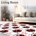 Red Black Tribal Totem Rug