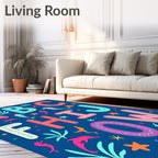 Oceanic Alphabet Marine Life Rug