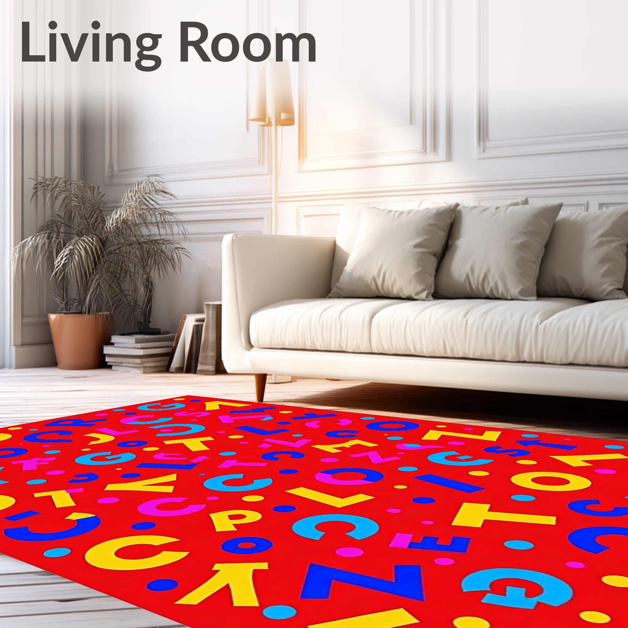 Bright Alphabet Scatter Rug
