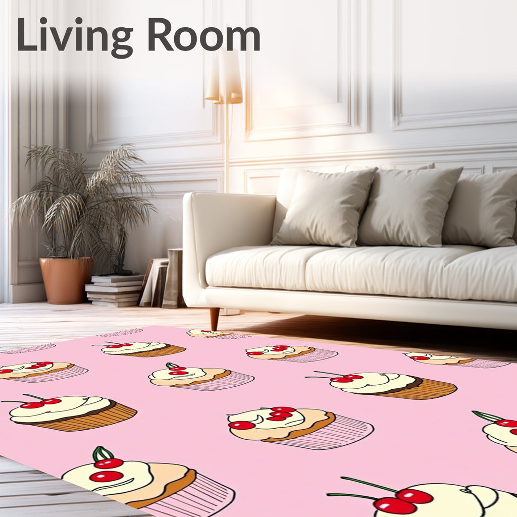 Sweet Cherry Cupcake Collection Rug