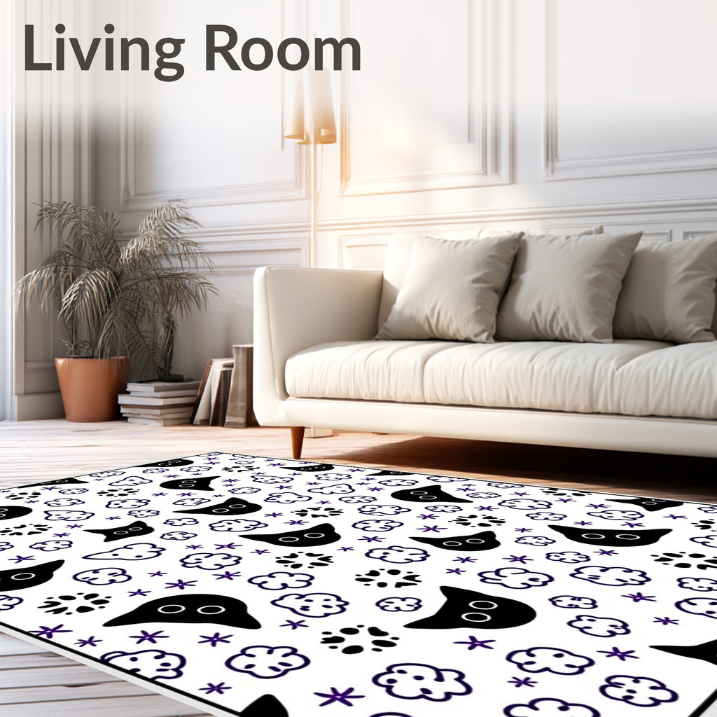 Black Cat Cloud Starburst Mix Rug