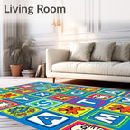 Bold Alphabet Pop Art Blocks Rug