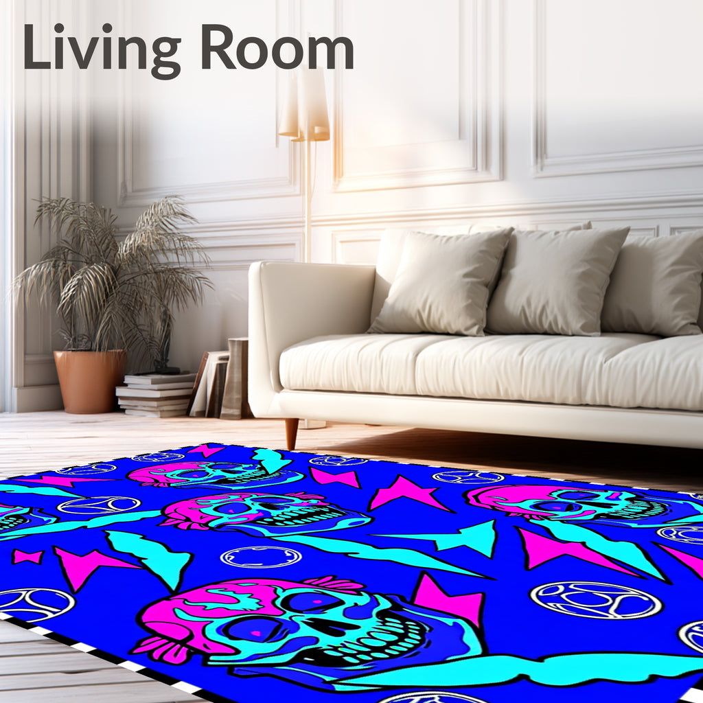 Bold Skull Lightning Bolt Trio Rug