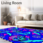 Bold Skull Lightning Bolt Trio Rug