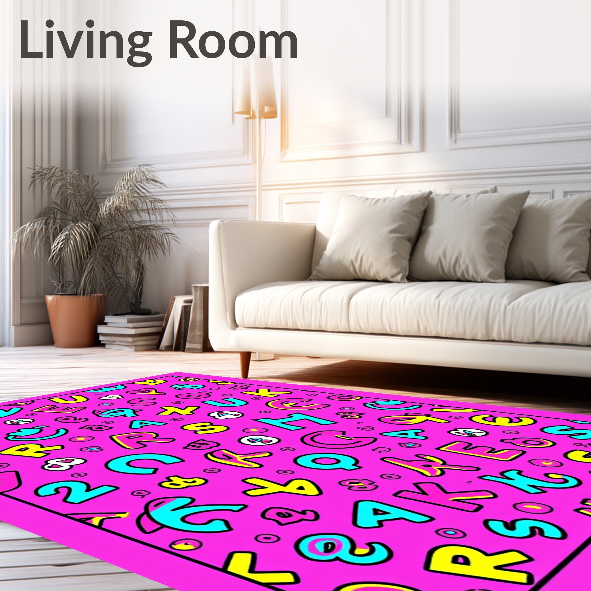 Whimsical Alphabet Blast Rug