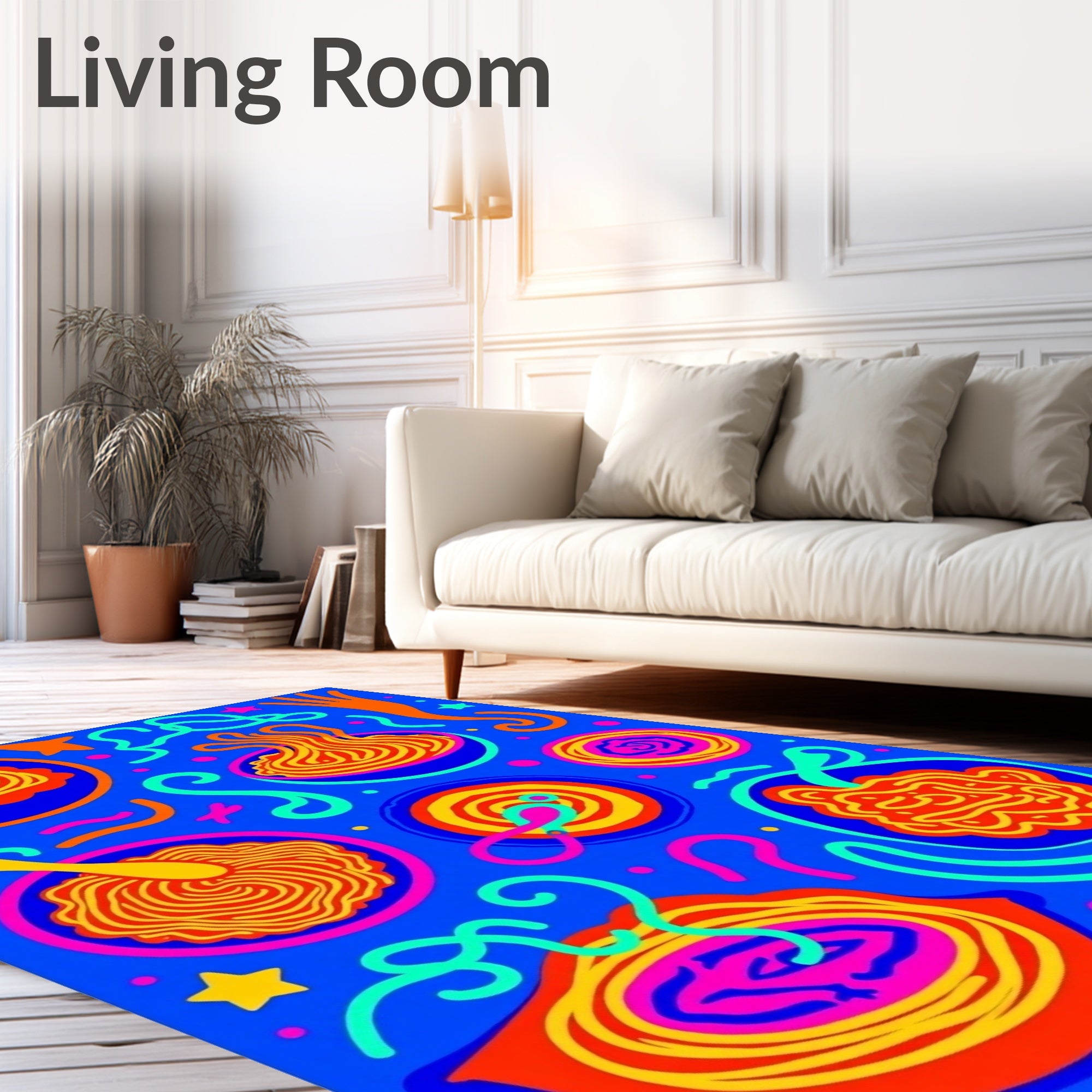Whimsical Foodie Swirls And Loops Rug