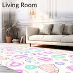 Pastel Alphabet Bubbles Garden Rug