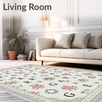 Floral Letter Arrangement Rug