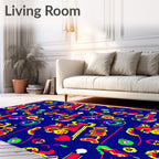 Retro Pixelated Graffiti Explosion Rug