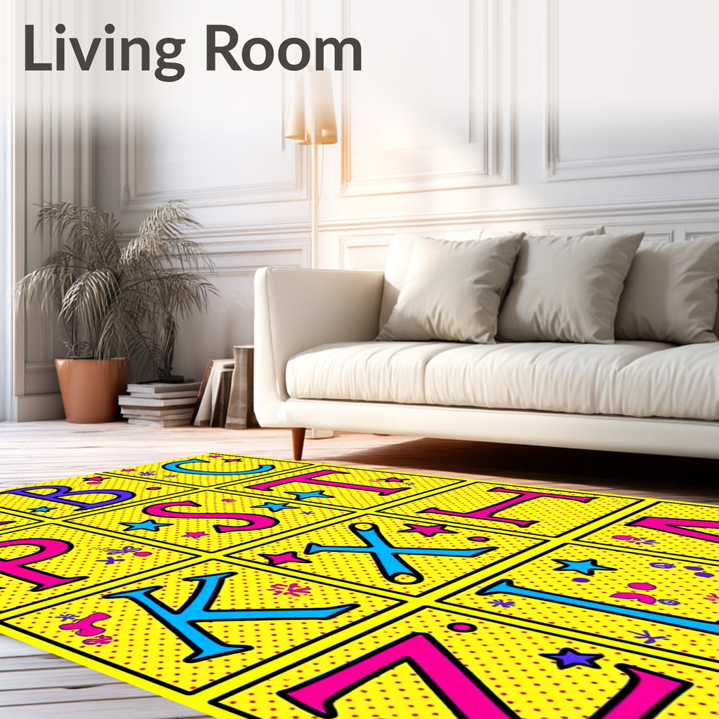 Pop Art Alphabet Medley Rug