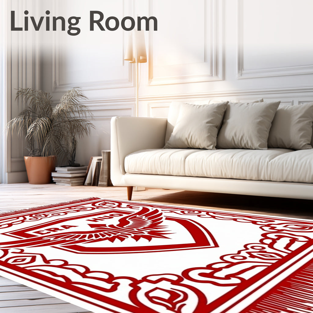 Crimson Crested Eagle Shield Rug