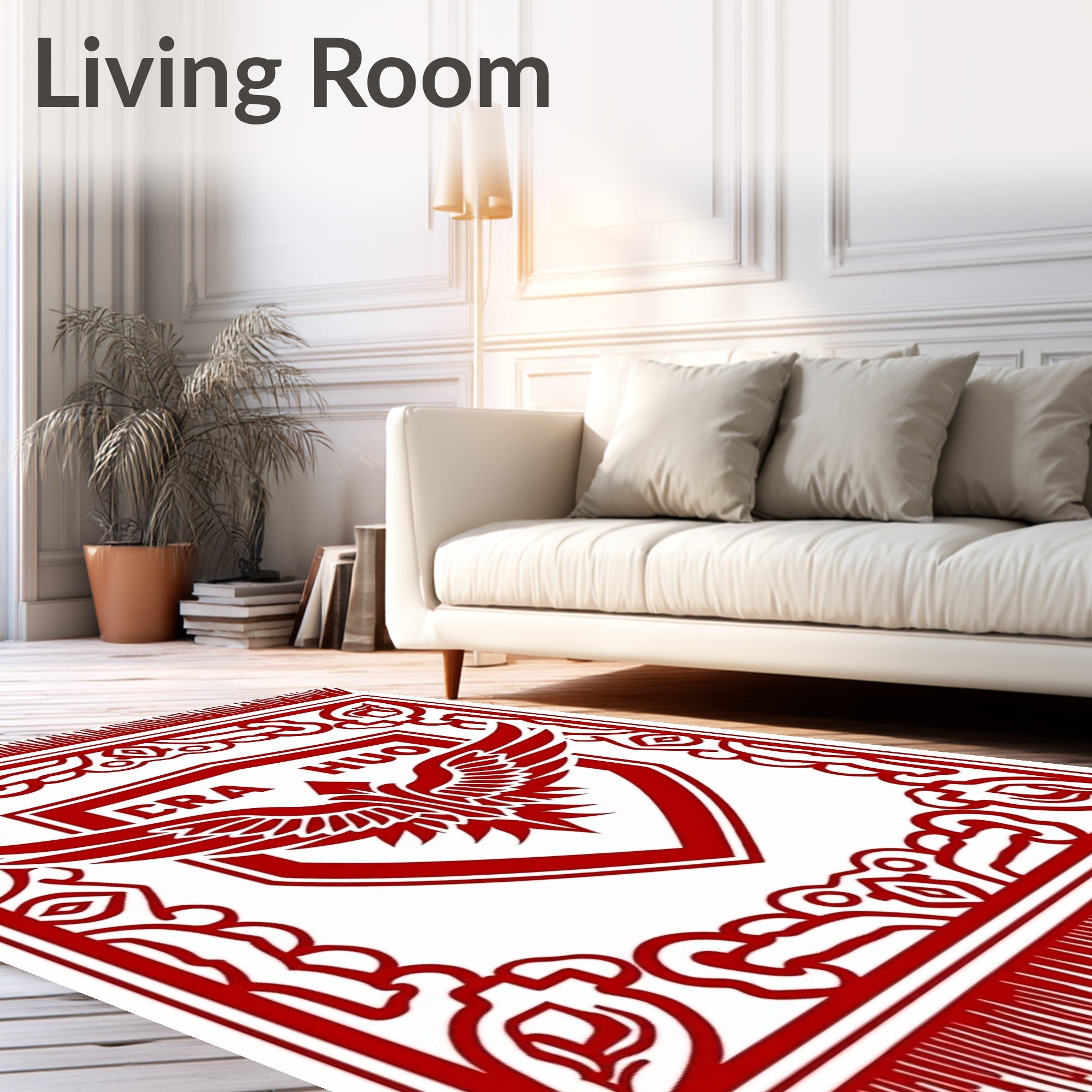 Crimson Crested Eagle Shield Rug