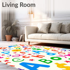 Colorful Alphabet Bold Characters Rug