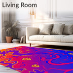 Fiery Purple Dragon Gradient Rug
