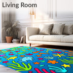 Colorful Underwater Alphabet Friends Aquatic Play Rug