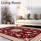 Crimson Ivory Elaborate Medallion Rug