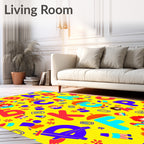 Playful Alphabet Characters And Flowers Rug