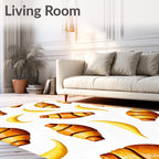 Golden Croissant Crescent Repeat Rug