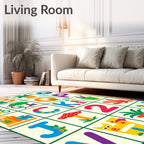 Alphabet Animals Plants Fun Colors Rug