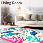 Coral Reef Dolphins Ocean Journey Rug