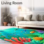 Ocean Life Dolphins And Fish Rug