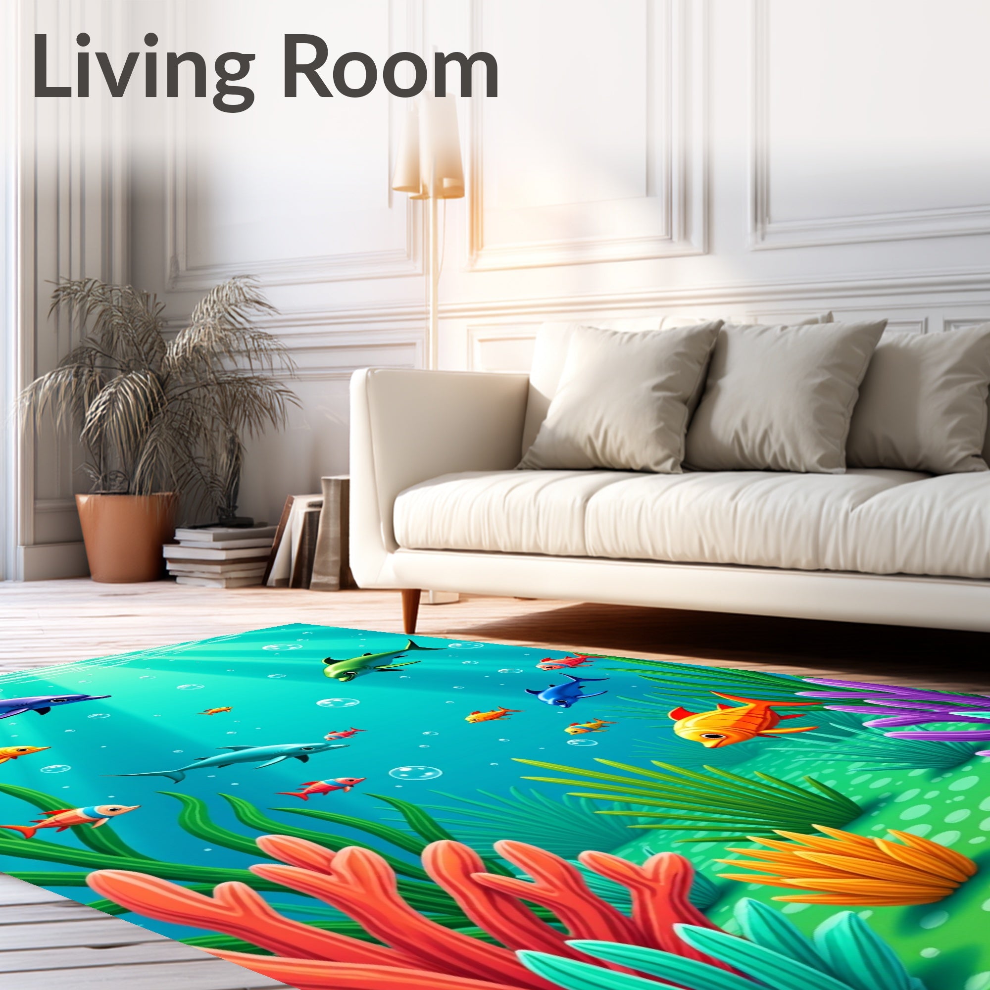 Ocean Life Dolphins And Fish Rug