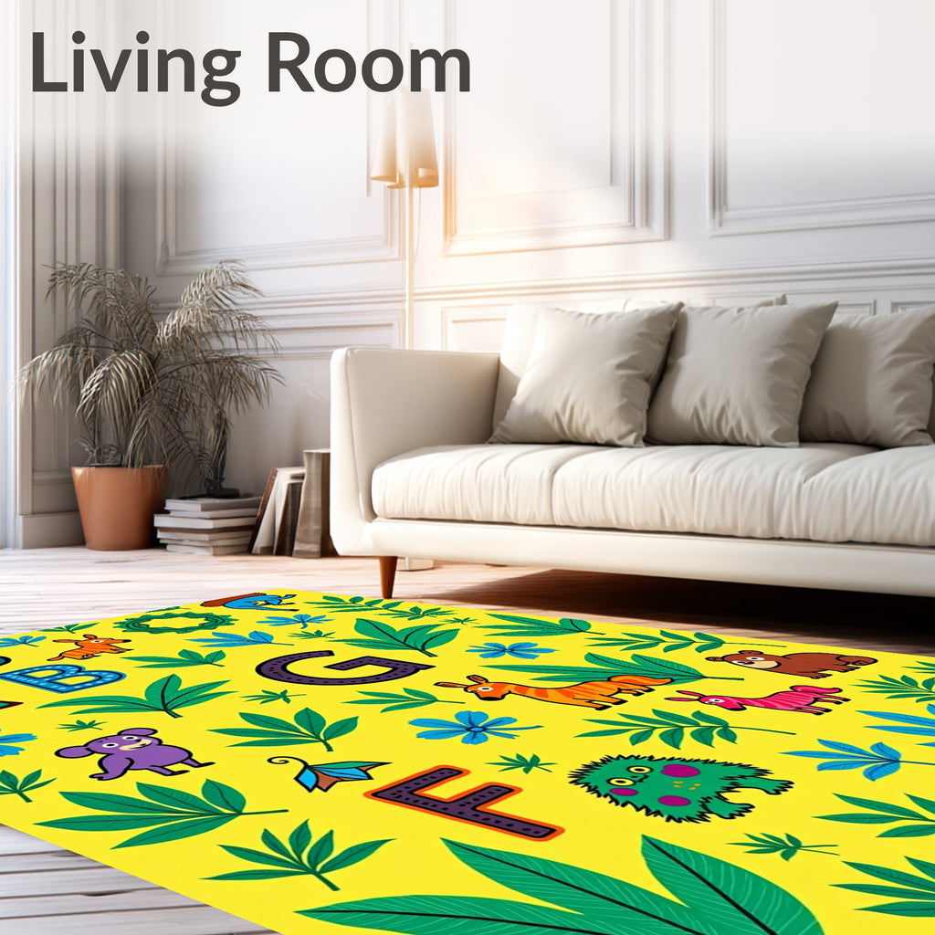 Playful Alphabet Zoo Jungle Collection Rug