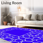 Royal Blue Bubble Cluster Rug
