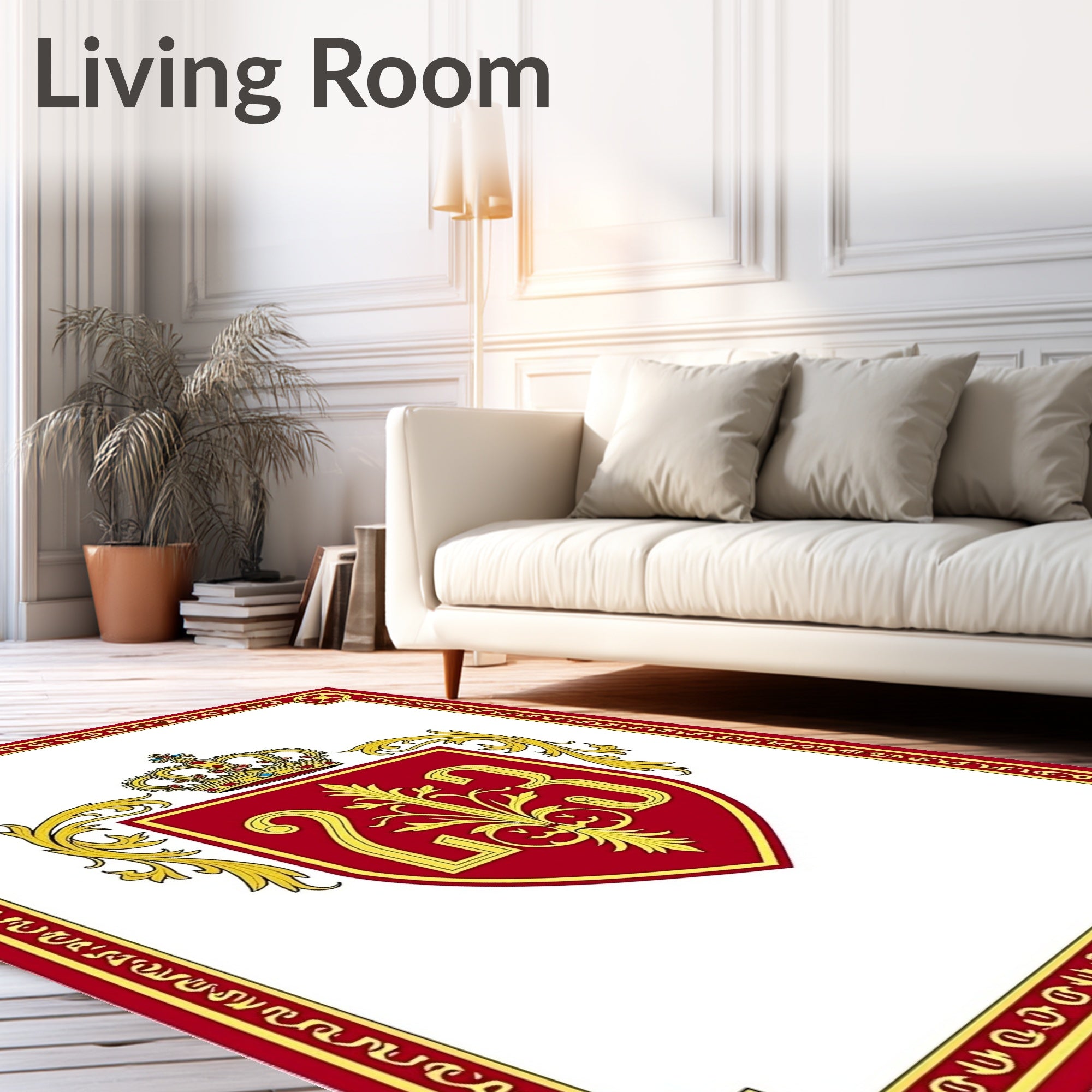 Crimson Gold Regal Crest Rug