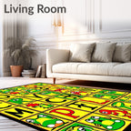 Alphabet Monsters Yellow Green Red Rug