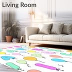 Playful Pastel Alphabet Balloons Rug