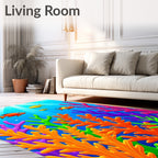 Vibrant Coral Fish Ocean Scene Rug