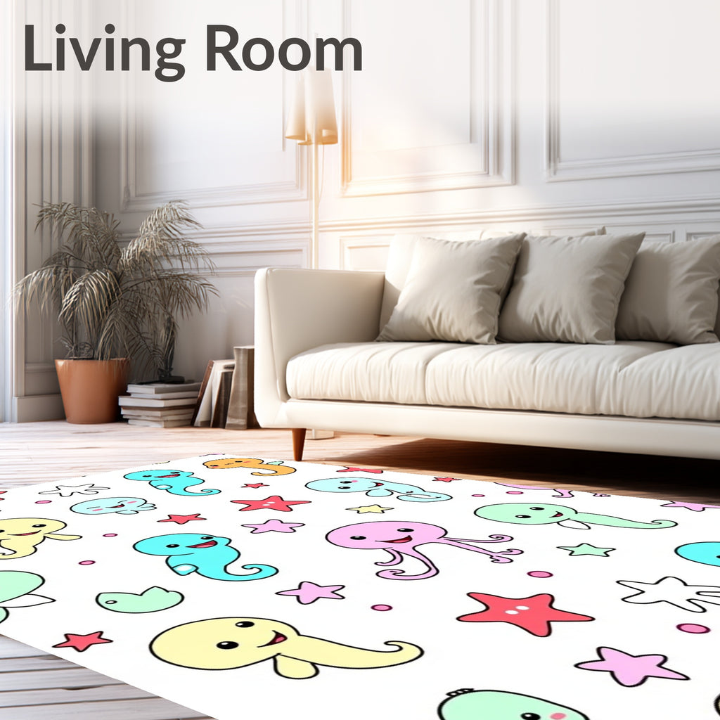 Cute Ocean Friends Starfish Collection Rug
