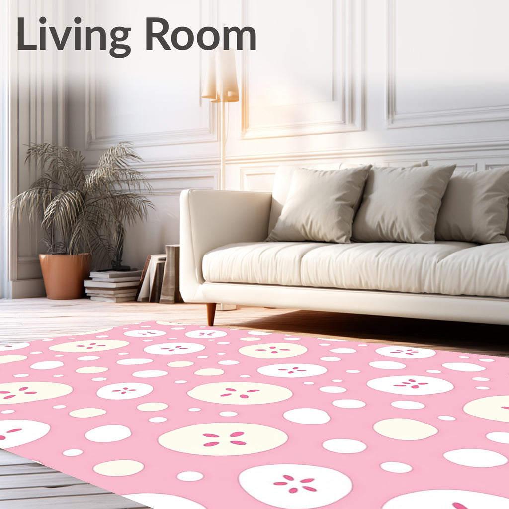 Sweet Pink Banana Slice Scatter Rug