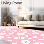 Sweet Pink Banana Slice Scatter Rug