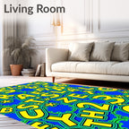 Jolly Yellow Alphabet Numbers Rug