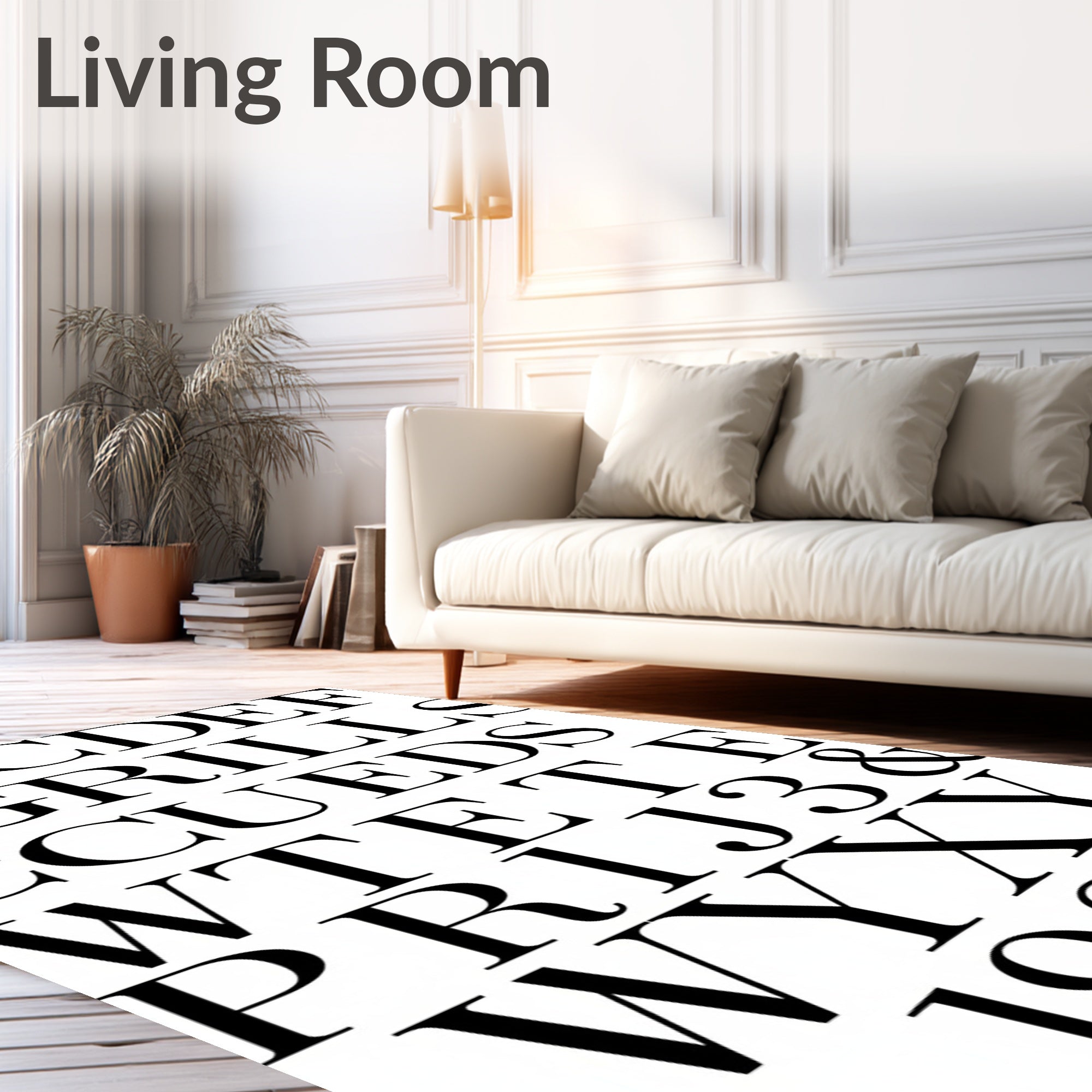 Bold Serif Alphabet Collection Rug