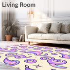 Pastel Swirl and Teardrop Meadow Rug