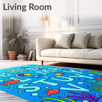 Underwater Alphabet Fish Theme Rug