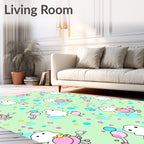 Cute White Ghost Pastel Confetti Rug