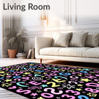 Sweet Pastel Alphabet Numbers Stars Rug