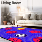 Vivid Red Yellow Balls Bursting Rug