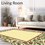 Art Nouveau Botanical Border Rug