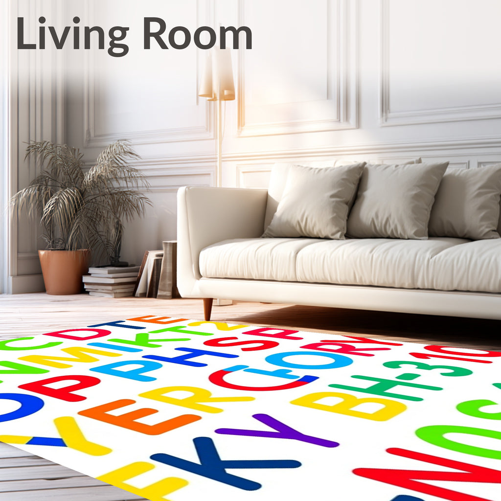Alphabet Rainbow Blocks Rug