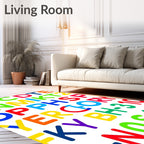 Alphabet Rainbow Blocks Rug