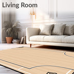 Wooden Court Basketball Net Rug