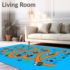 Funky Monster Race Track Rug