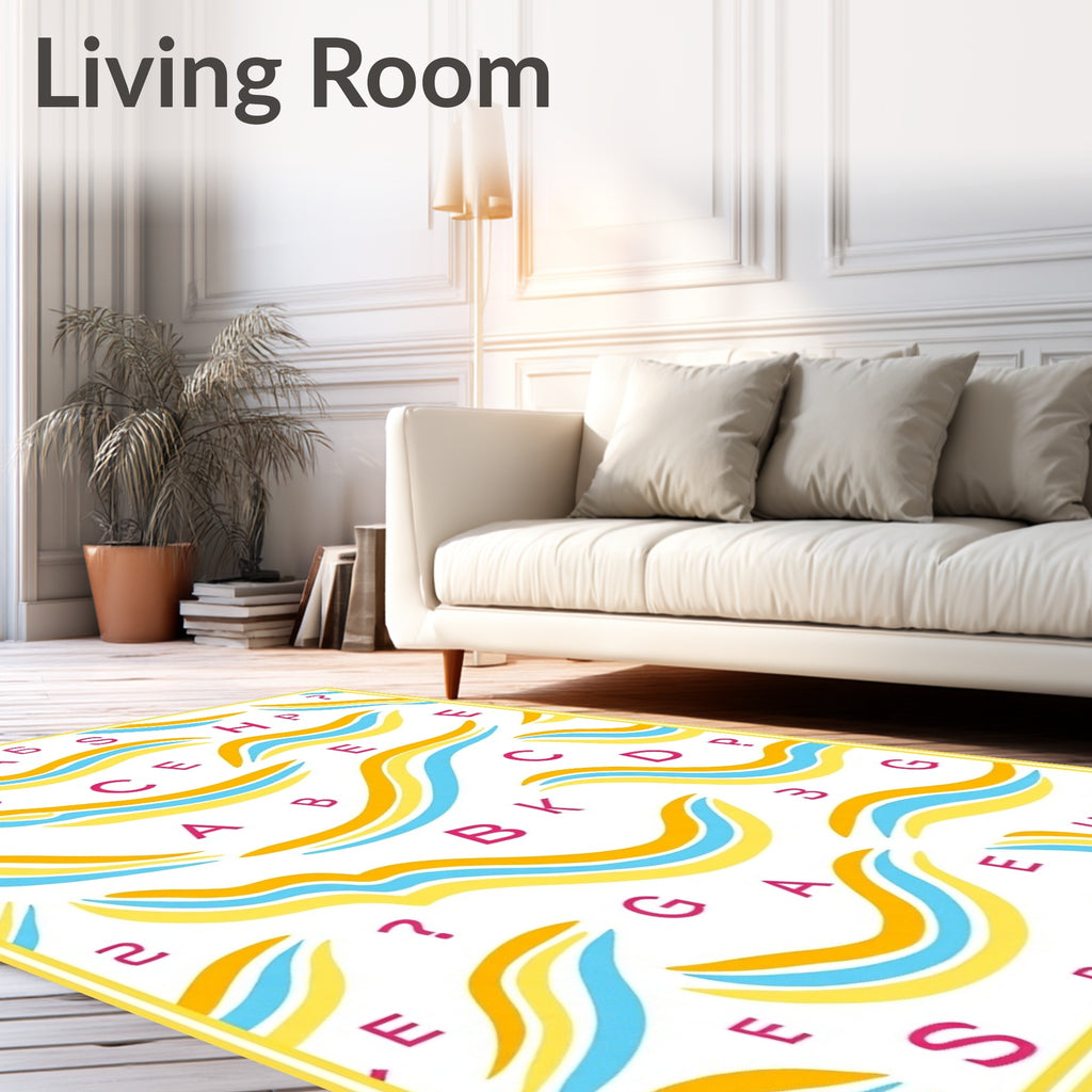 Playful Alphabet Waves Rug